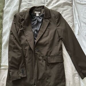 Coal black/grey blazer